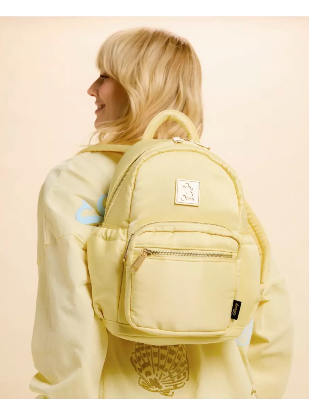 Mickey Mouse Satin Backpack – Joyful Yellow - Picture 2 of 4